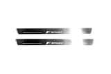 Lexus ES VII 2018+ stainless steel LED door sill plates with F Sport logo