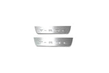 Volkswagen T-Roc 2017+ door sill plates in stainless steel with T-Roc logo
