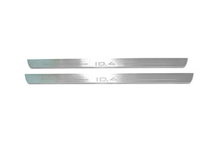 Illuminated LED Door Sill Tread Plates Volkswagen ID.4 2020+ With ID.4 Logo Volkswagen Led Door Sills opdesign