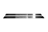 stainless steel door sill plates for Mercedes CLK W209 2001+ with Mercedes-Benz logo