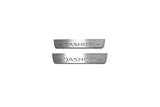 Nissan Qashqai III J12 2021+ LED door sill plates stainless steel with Qashqai logo