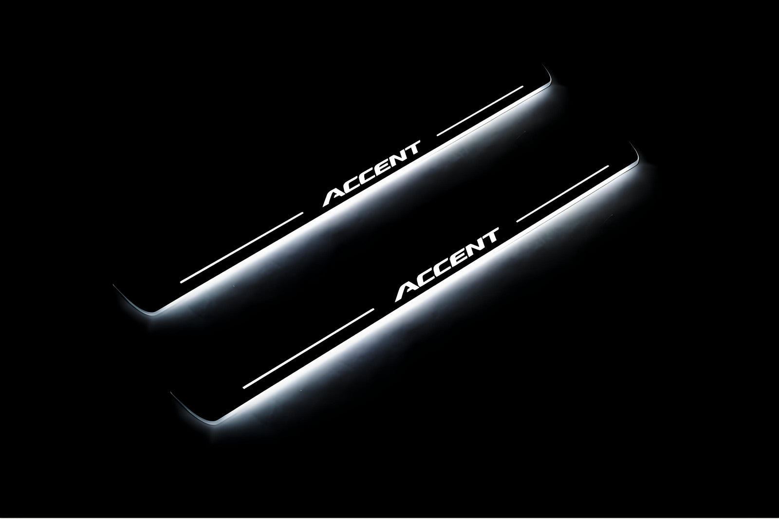 LED door sill plates for Hyundai Accent 2011+ with Accent logo