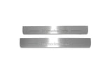 LED door sill plates Mercedes E W213 2016+ in stainless steel with Mercedes-Benz logo