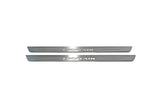 LED door sill plates Cadillac Escalade IV 2014+ stainless steel with Escalade logo