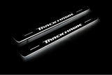 Jeep Grand Cherokee IV WK2 2010+ door sill plates in stainless steel with TrackHawk logo