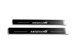 LED door sill plates for Mazda 6 III 2012+ stainless steel with Mazda 6 logo