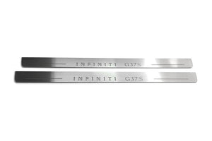 Infiniti G Coupe V36 Stainless Steel LED Door Sills – Infiniti G37S Logo