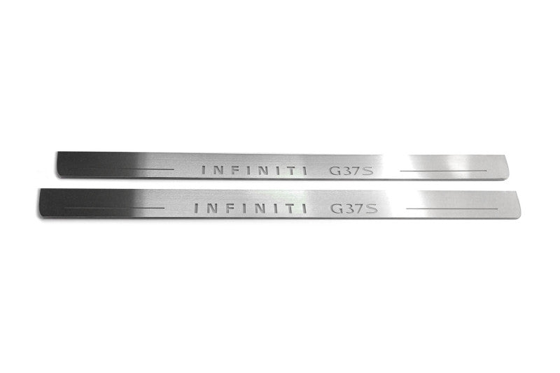 Infiniti G Coupe V36 Stainless Steel LED Door Sills – Infiniti G37S Logo