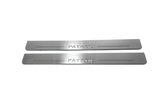 Nissan Patrol Y62 2010+ stainless steel LED door sill plates with Patrol logo