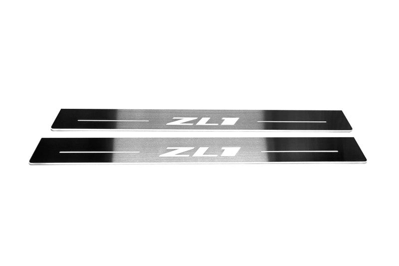 Chevrolet Camaro VI Stainless Steel LED Door Sills – ZL1 Logo