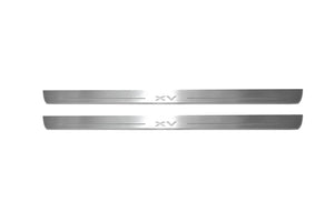 Illuminated LED Door Sill Tread Plates Subaru XV I 2011-2017 With XV Logo Subaru Led Door Sills opdesign