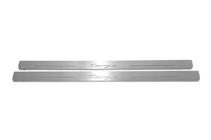 Illuminated LED Door Sill Tread Plates Porsche 911 (997) GT1 2004-2012 With Targa Logo Porsche Led Door Sills opdesign