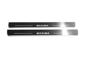 Nissan Maxima VIII A36 Stainless Steel LED Door Sills – Maxima Logo