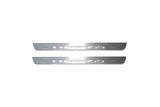 Jeep Compass II 2016+ entry guards in stainless steel with Compass logo