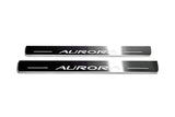 stainless steel door sill plates for Oldsmobile Aurora I 1995+ with Aurora logo
