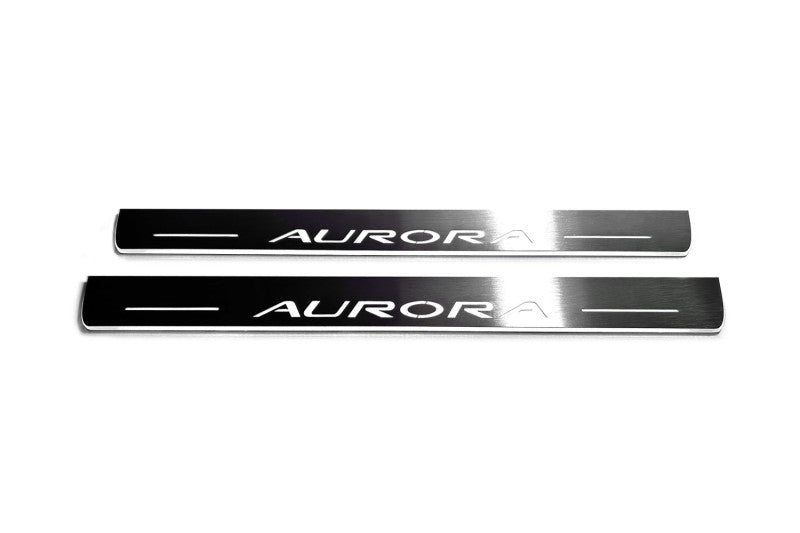 stainless steel door sill plates for Oldsmobile Aurora I 1995+ with Aurora logo