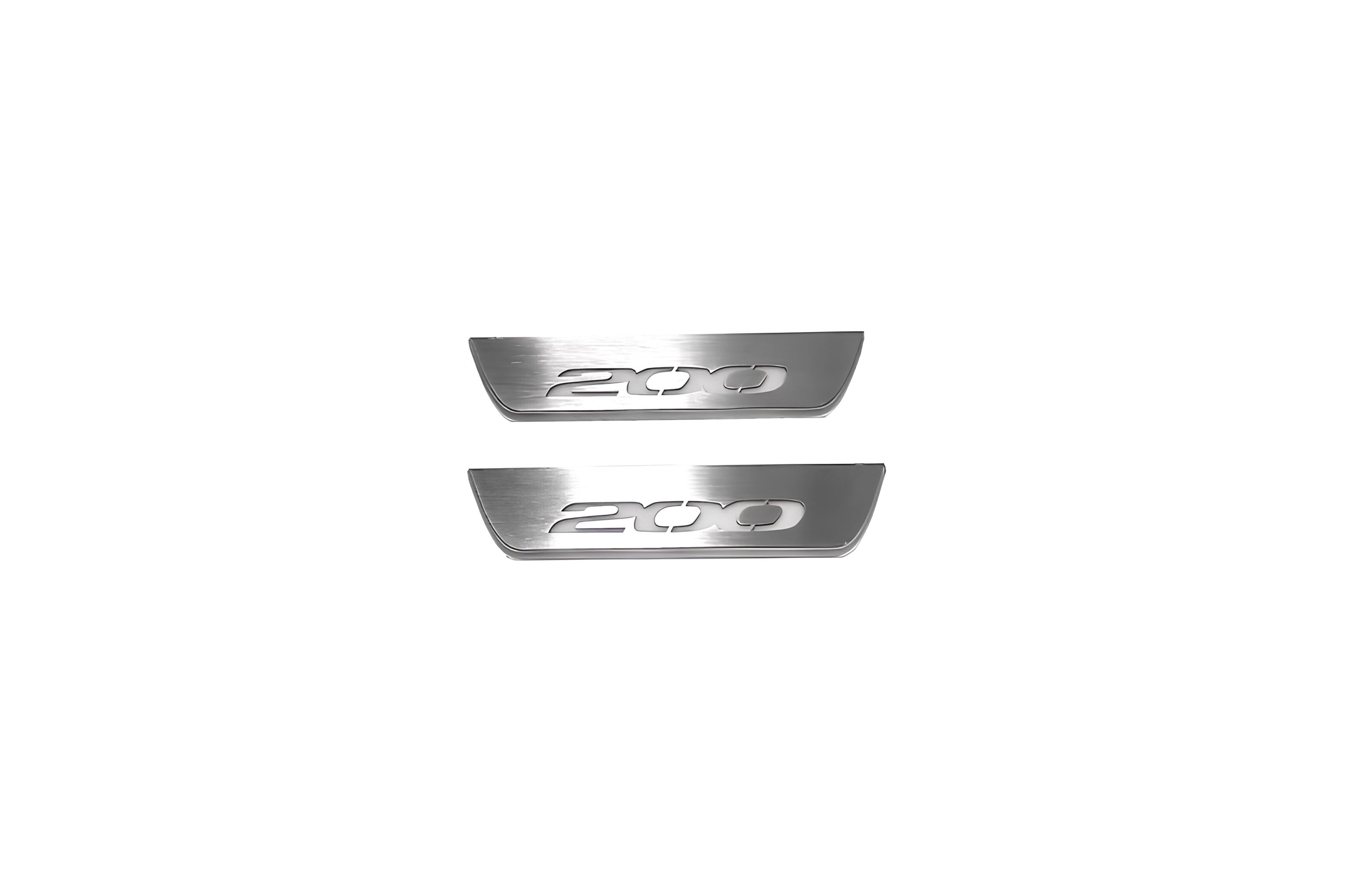 Illuminated LED Door Sill Tread Plates Chrysler 200 II 2015-2017 With 200 Logo Chrysler Led Door Sills opdesign