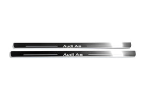 Illuminated LED Door Sill Tread Plates Audi A5 I 2007-2016 With Audi A5 Logo Audi Led Door Sills opdesign