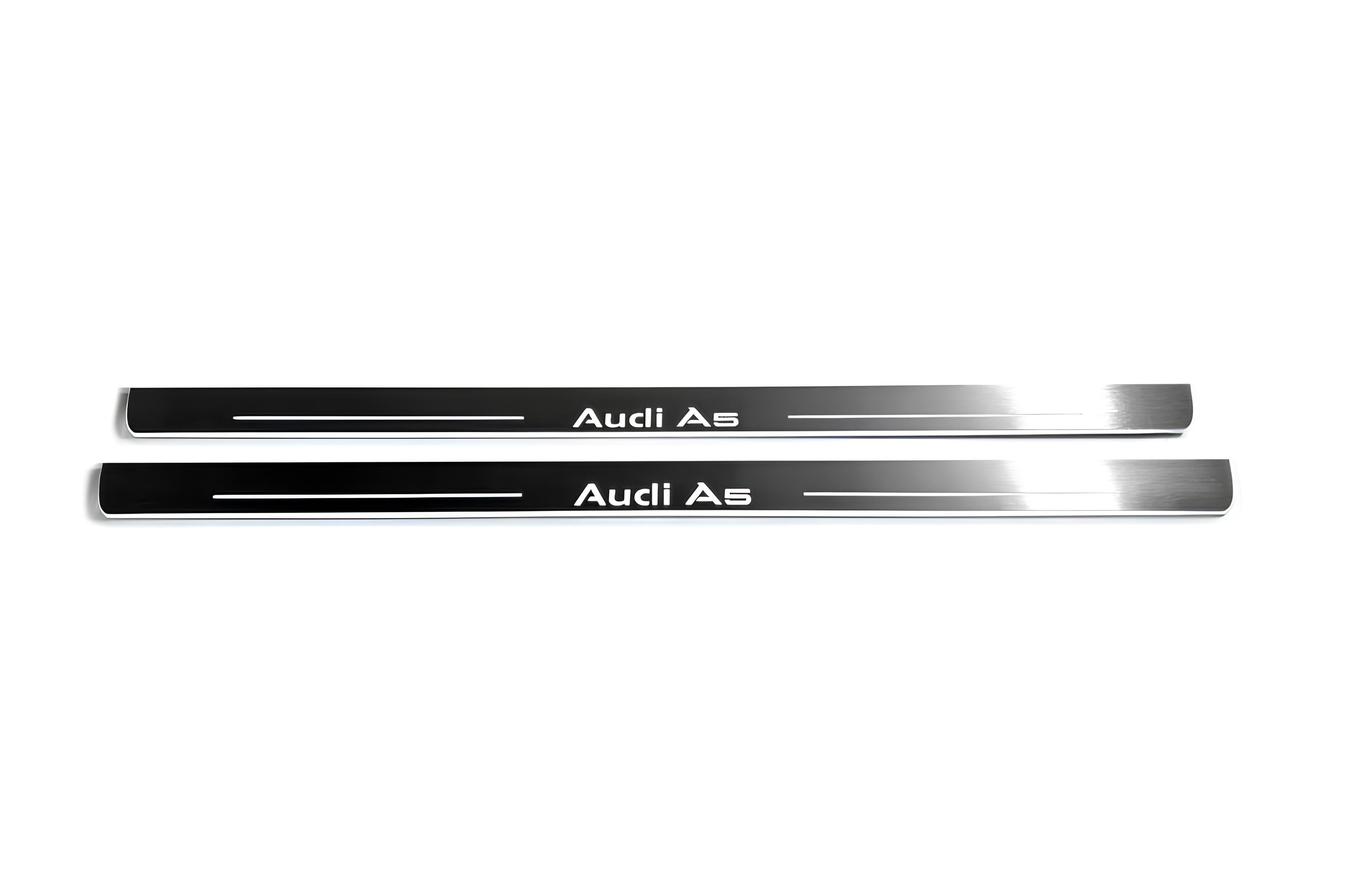 Illuminated LED Door Sill Tread Plates Audi A5 I 2007-2016 With Audi A5 Logo Audi Led Door Sills opdesign