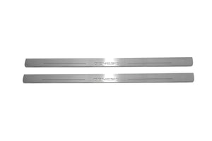 Illuminated LED Door Sill Tread Plates Hyundai Genesis Coupe 2008-2016 With Genesis Logo Hyundai Led Door Sills opdesign