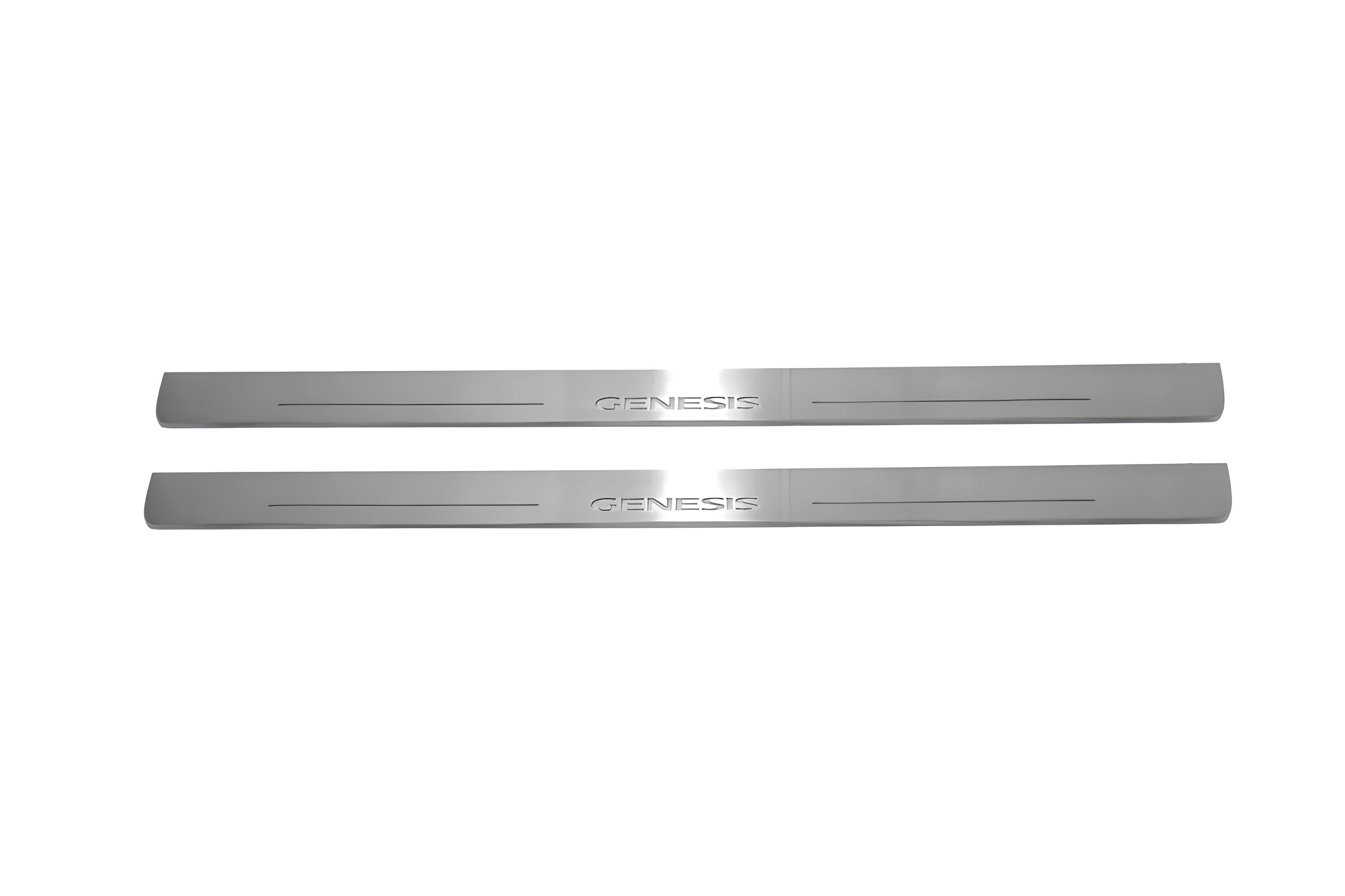 Illuminated LED Door Sill Tread Plates Hyundai Genesis Coupe 2008-2016 With Genesis Logo Hyundai Led Door Sills opdesign
