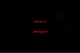 illuminated door sill protectors for Jeep Grand Cherokee IV WK2 2010+ matte black coated stainless steel with SRT logo