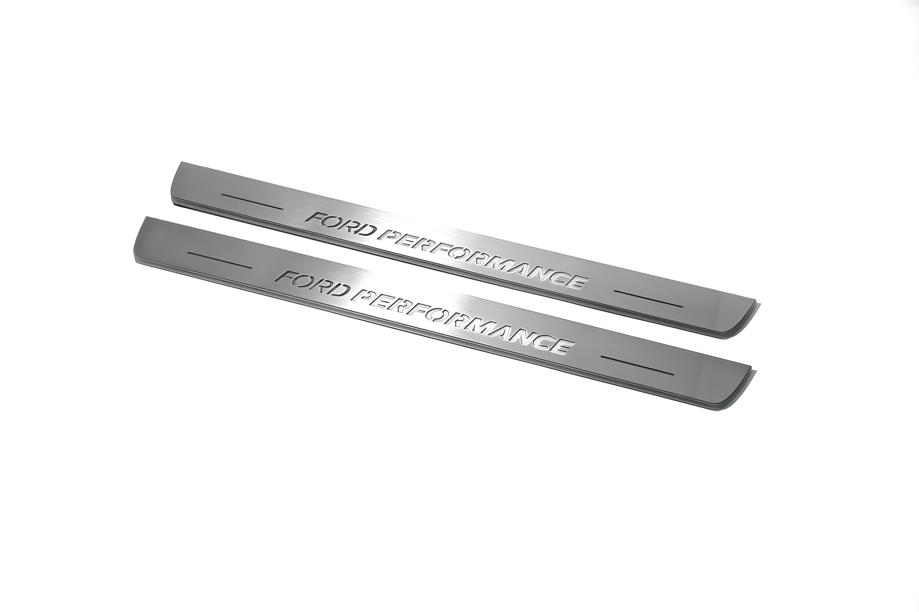 Illuminated LED Door Sill Tread Plates Ford Focus IV 2018+ With Ford Perfomance Logo Ford Led Door Sills opdesign