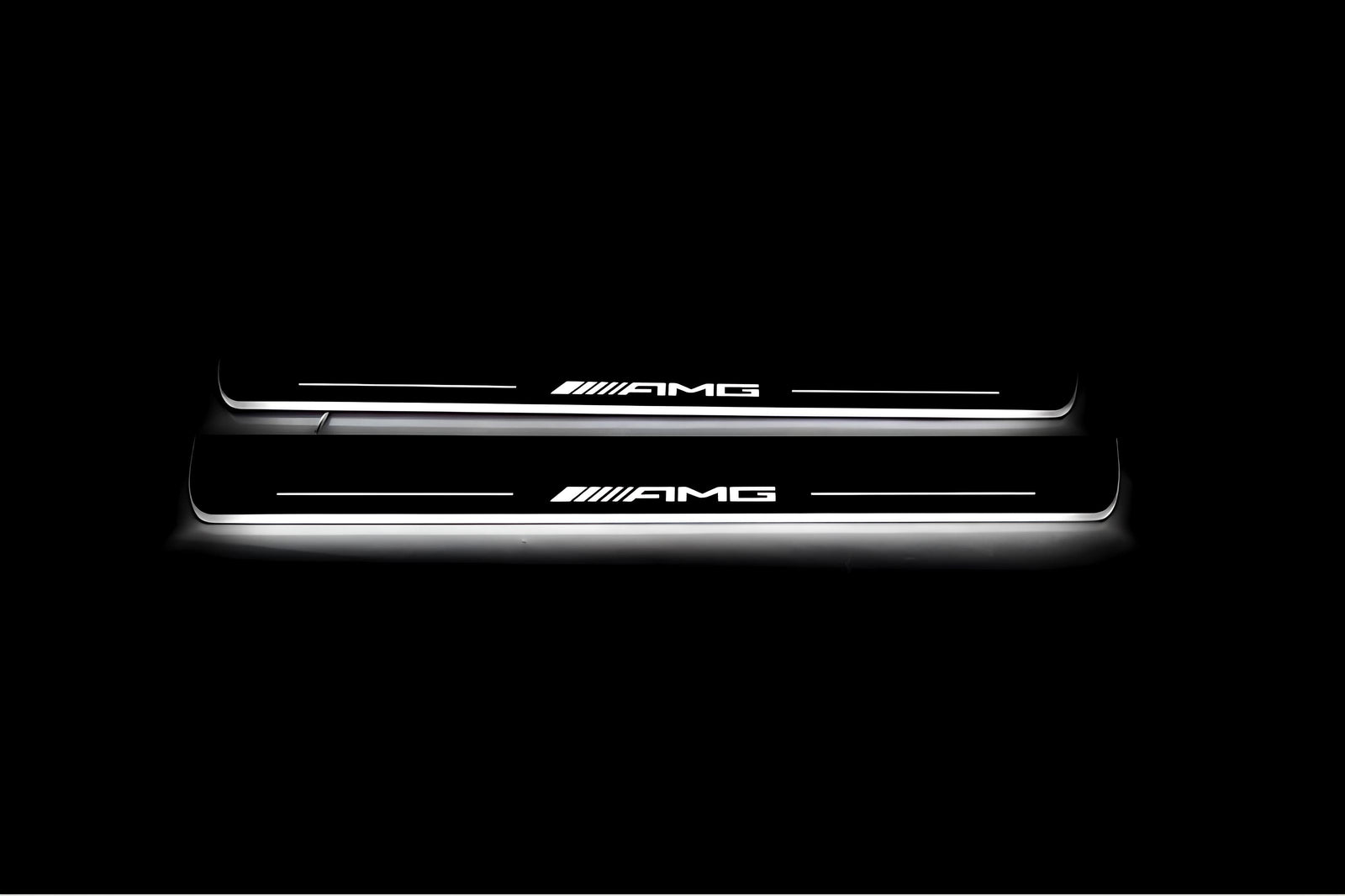LED door sill plates for Mercedes GL X164 2006+ with AMG logo