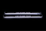 stainless steel LED door sill plates for Toyota Prado 120 2002+ with Land Cruiser Prado logo