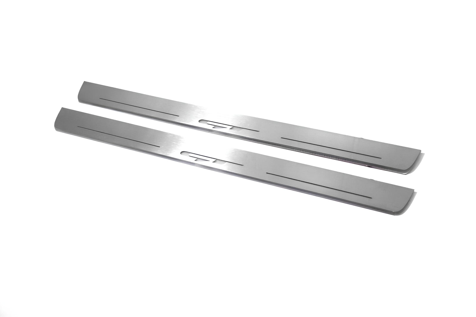 LED door sill plates for KIA Ceed II 2012+ stainless steel with GT logo