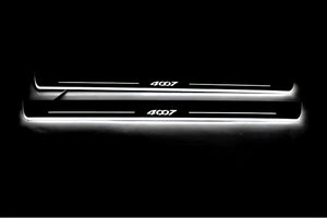 Illuminated LED Door Sill Tread Plates Peugeot 4007 2007-2012 Car Sill With Logo 4007 With 4007 Logo Peugeot Led Door Sills opdesign