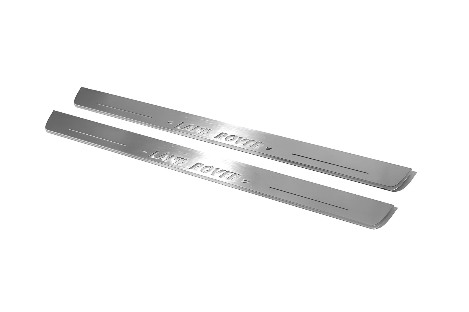 LED door sill plates Land Rover Discovery III 2004+ stainless steel with Land Rover logo