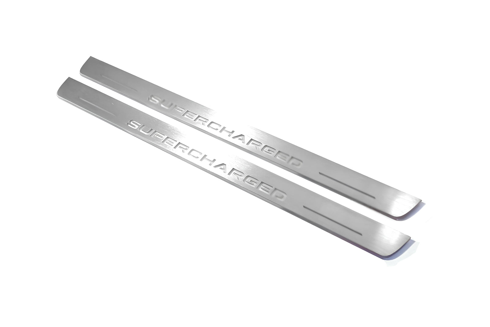 Range Rover IV 2012+ entry guards in stainless steel with Supercharged logo