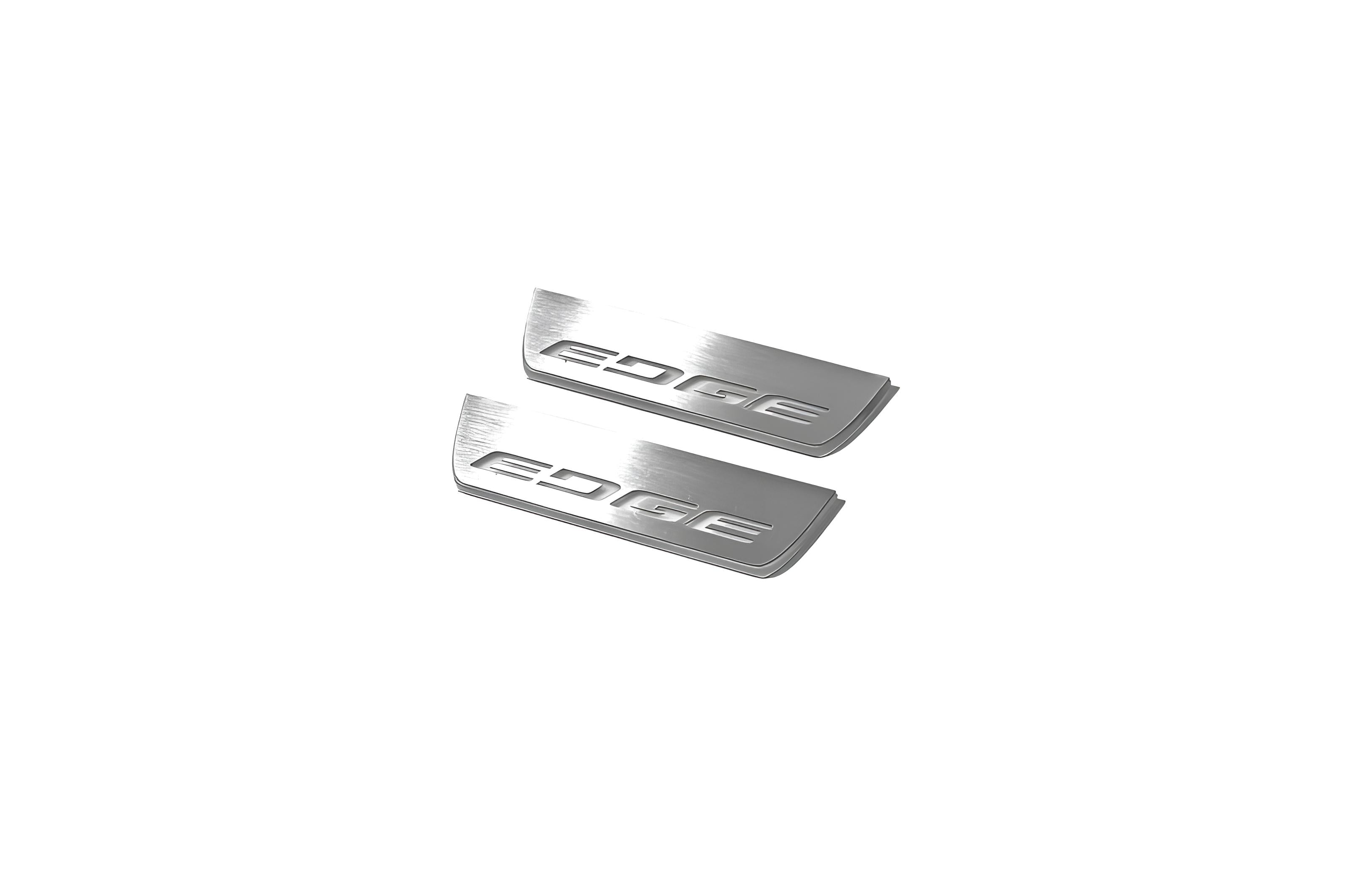Illuminated LED Door Sill Tread Plates Ford Edge II 2015+ With ММММ Logo Ford Led Door Sills opdesign