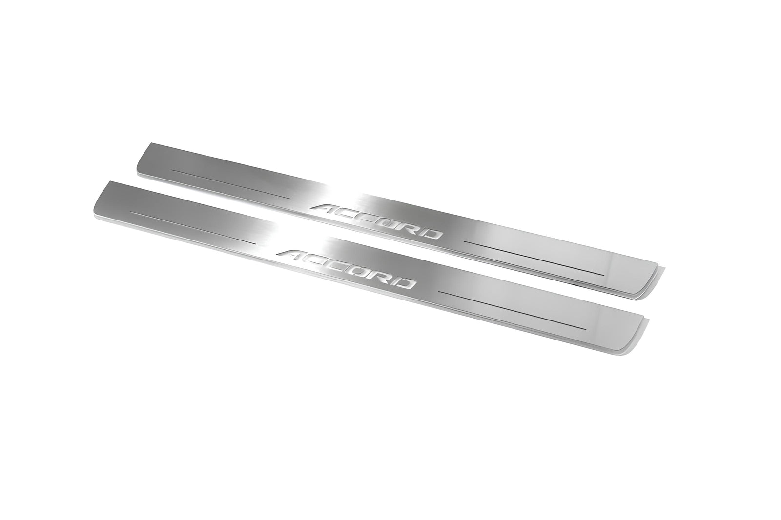 Honda Accord X 2018+ stainless steel illuminated entry guards with Accord logo