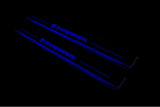 Chevrolet Camaro V E37 2009+ stainless steel LED door sill plates with Transformers logo