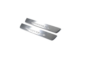 Illuminated LED Door Sill Tread Plates Kia Sportage IV 2015-2022 With Sportage Logo KIA Led Door Sills opdesign