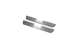 LED door sill plates Toyota Corolla XI 2013+ in stainless steel with Corolla logo