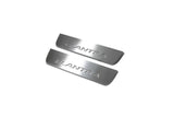 Hyundai Elantra V (MD) 2011+ entry guards in stainless steel with Elantra logo