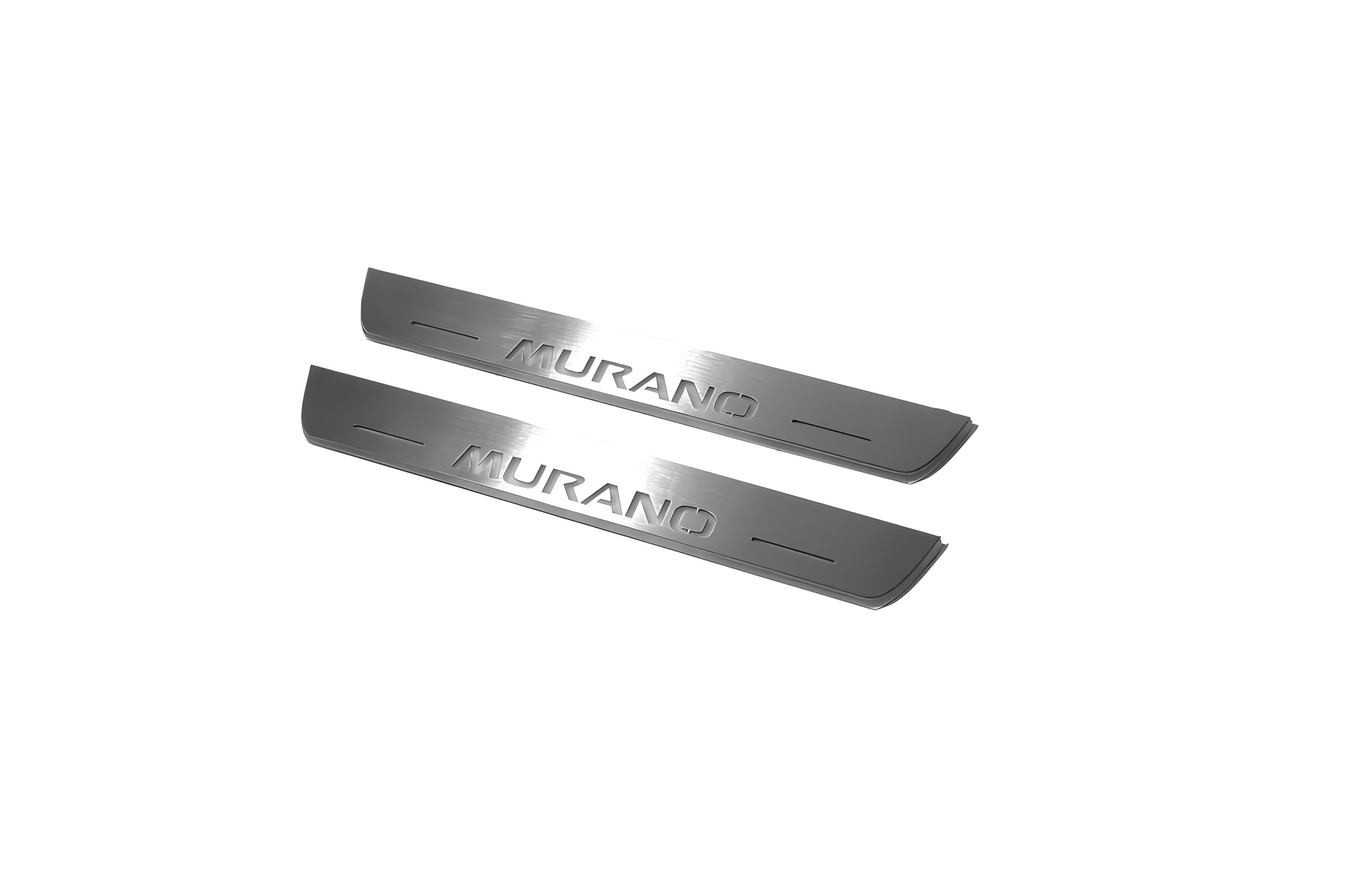 Illuminated LED Door Sill Tread Plates Nissan Murano III 2014+ With Murano Logo Nissan Led Door Sills opdesign