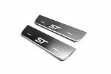 Ford Focus III 2011+ stainless steel LED door sill plates with ST logo