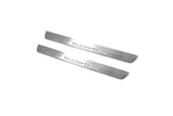 LED door sill plates for Skoda SuperB II 2008+ stainless steel with SuperB logo