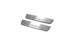 Illuminated LED Door Sill Tread Plates Chevrolet Volt II 2016-2019 With Volt Logo Chevrolet Led Door Sills opdesign