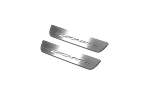 Illuminated LED Door Sill Tread Plates Ford Escape III 2013-2019 With Escape Logo Ford Led Door Sills opdesign