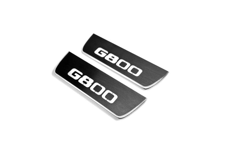 LED door sill plates Mercedes G-Class W464 2018+ stainless steel with Brabus G800 logo