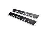 stainless steel LED door sill plates for Oldsmobile Aurora I 1995+ with Aurora logo