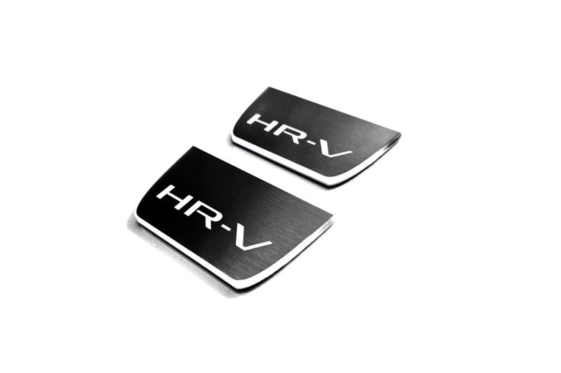 Honda HR-V III 2021+ stainless steel LED door sill plates with HR-V logo