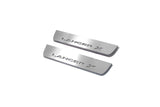LED door sill plates for Mitsubishi Lancer X 2007+ stainless steel with Lancer X logo