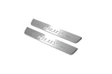 LED door sill plates stainless steel Toyota Hilux VIII 2015+ with Hilux logo
