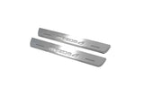 Mazda 6 II 2008+ entry guards in stainless steel with Mazda 6 logo
